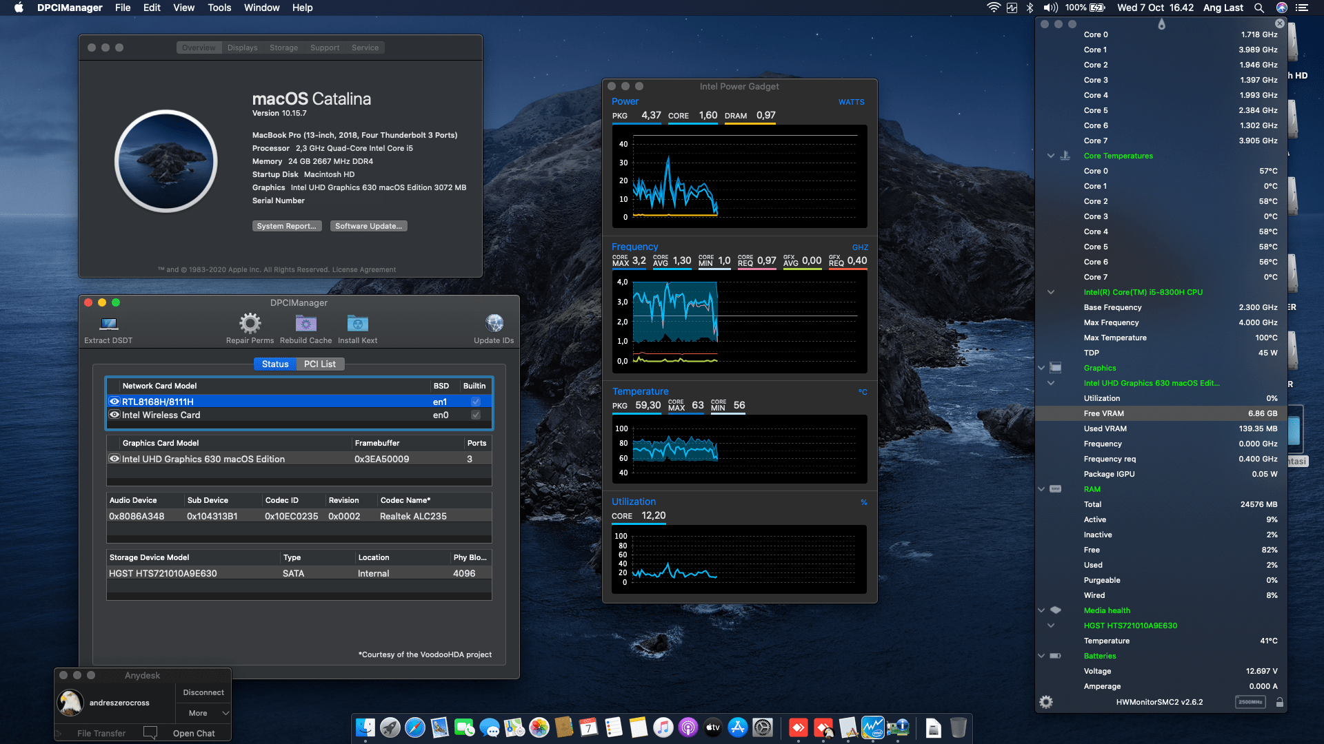 Success Hackintosh macOS Catalina 10.15.7 Build 19H2 at Asus TUF Gaming FX505GD-I5501T